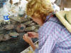 Annette extracts a pearl